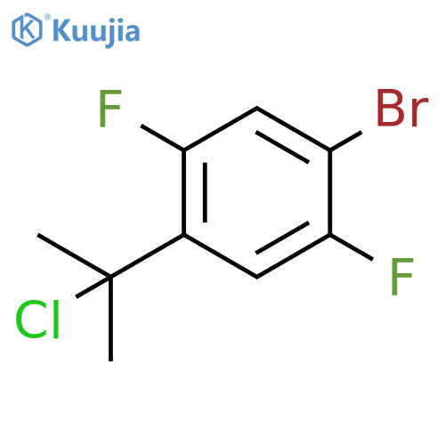 1-bromo-4-(2-chloropropan-2-yl)-2,5-difluorobenzene structure