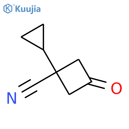 1-cyclopropyl-3-oxocyclobutane-1-carbonitrile structure
