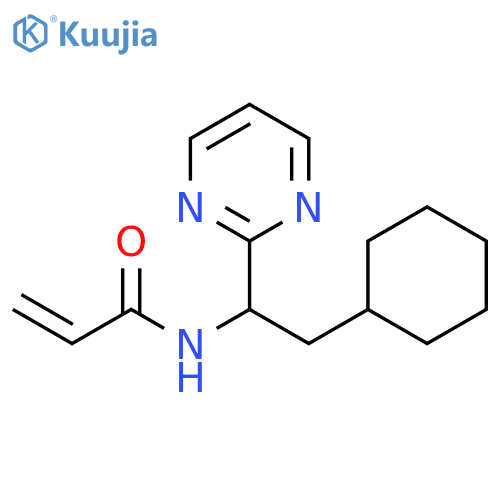 N-[2-Cyclohexyl-1-(2-pyrimidinyl)ethyl]-2-propenamide structure
