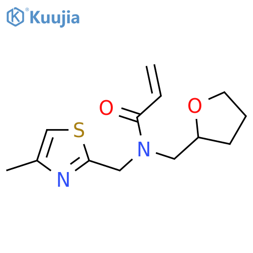 N-[(4-methyl-1,3-thiazol-2-yl)methyl]-N-[(oxolan-2-yl)methyl]prop-2-enamide structure