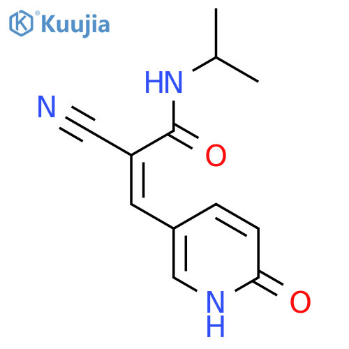 2-cyano-3-(6-hydroxypyridin-3-yl)-N-(propan-2-yl)prop-2-enamide structure
