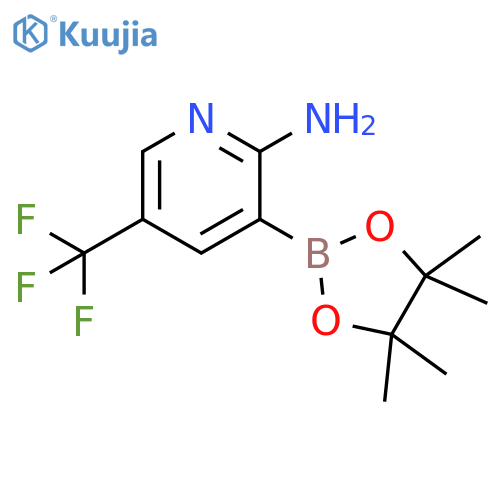 2-Pyridinamine, 3-(4,4,5,5-tetramethyl-1,3,2-dioxaborolan-2-yl)-5-(trifluoromethyl)- structure