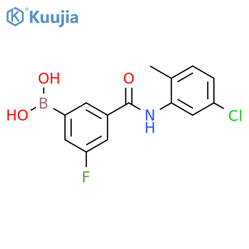 3-Fluoro-5-(5-chloro-2-methylphenylcarbamoyl)benzeneboronic acid structure