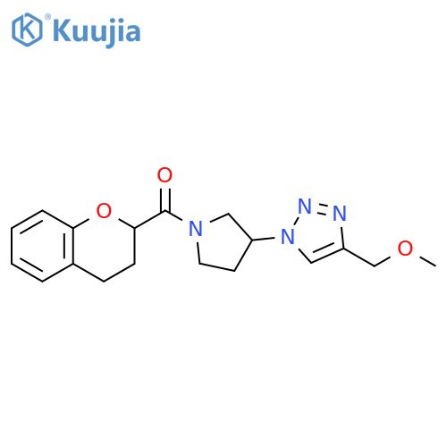 1-[1-(3,4-dihydro-2H-1-benzopyran-2-carbonyl)pyrrolidin-3-yl]-4-(methoxymethyl)-1H-1,2,3-triazole structure