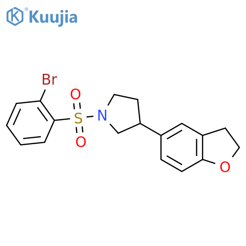 1-(2-bromobenzenesulfonyl)-3-(2,3-dihydro-1-benzofuran-5-yl)pyrrolidine structure