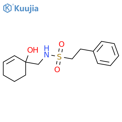 N-[(1-hydroxycyclohex-2-en-1-yl)methyl]-2-phenylethane-1-sulfonamide structure