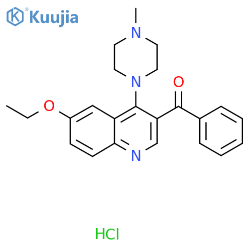 3-benzoyl-6-ethoxy-4-(4-methylpiperazin-1-yl)quinoline hydrochloride structure