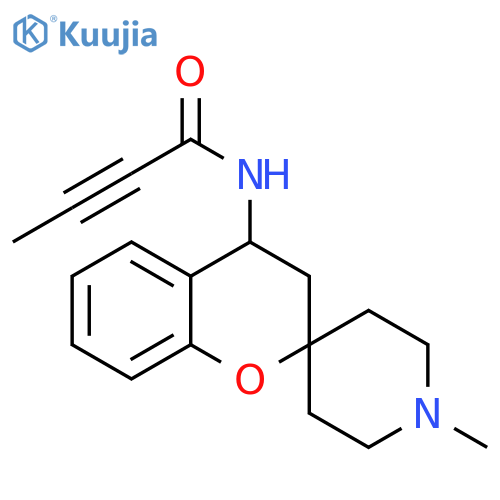 N-{1'-methyl-3,4-dihydrospiro[1-benzopyran-2,4'-piperidine]-4-yl}but-2-ynamide structure