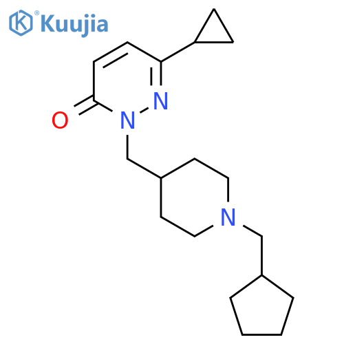 2-{[1-(Cyclopentylmethyl)piperidin-4-yl]methyl}-6-cyclopropyl-2,3-dihydropyridazin-3-one structure