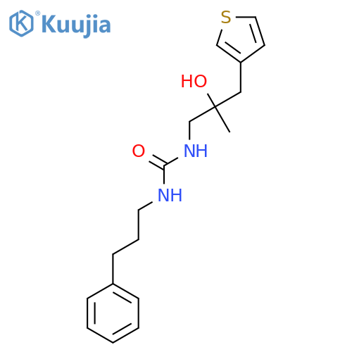 3-{2-Hydroxy-2-[(thiophen-3-yl)methyl]propyl}-1-(3-phenylpropyl)urea structure