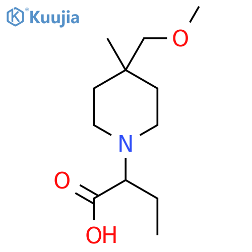 2-(4-(Methoxymethyl)-4-methylpiperidin-1-yl)butanoic acid structure