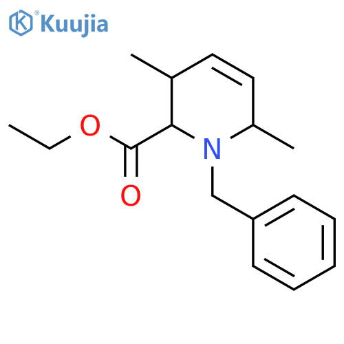 Ethyl 1-benzyl-3,6-dimethyl-1,2,3,6-tetrahydropyridine-2-carboxylate structure