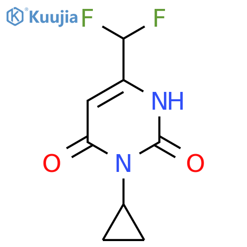3-Cyclopropyl-6-(difluoromethyl)-1,2,3,4-tetrahydropyrimidine-2,4-dione structure