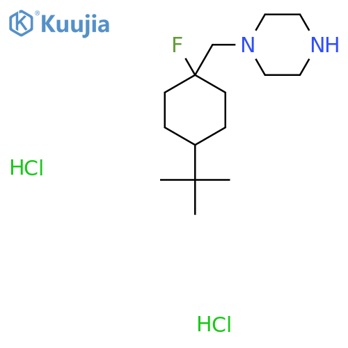 1-[(4-Tert-butyl-1-fluorocyclohexyl)methyl]piperazine dihydrochloride structure