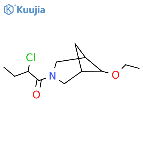 2-Chloro-1-(6-ethoxy-3-azabicyclo[3.1.1]heptan-3-yl)butan-1-one structure