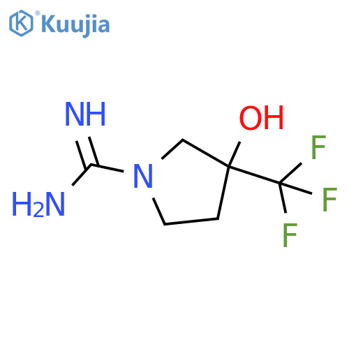 3-Hydroxy-3-(trifluoromethyl)pyrrolidine-1-carboximidamide structure