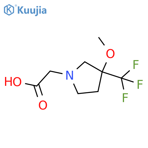 2-(3-Methoxy-3-(trifluoromethyl)pyrrolidin-1-yl)acetic acid structure