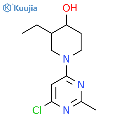 1-(6-Chloro-2-methylpyrimidin-4-yl)-3-ethylpiperidin-4-ol structure