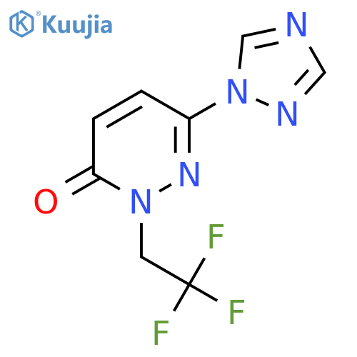 6-(1H-1,2,4-triazol-1-yl)-2-(2,2,2-trifluoroethyl)pyridazin-3(2H)-one structure