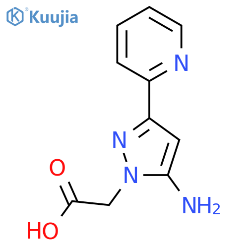 2-(5-Amino-3-(pyridin-2-yl)-1H-pyrazol-1-yl)acetic acid structure