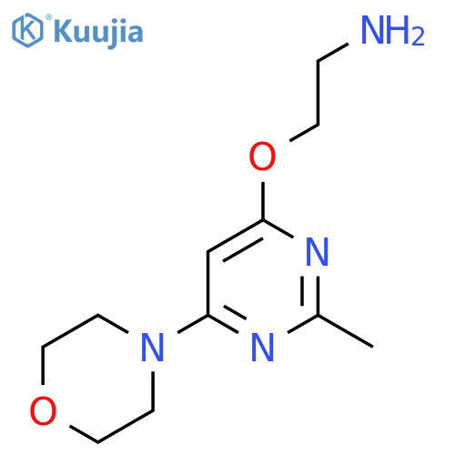 2-((2-Methyl-6-morpholinopyrimidin-4-yl)oxy)ethan-1-amine structure