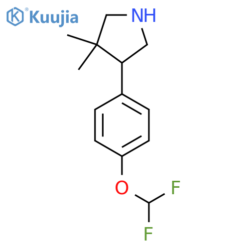 4-(4-(Difluoromethoxy)phenyl)-3,3-dimethylpyrrolidine structure