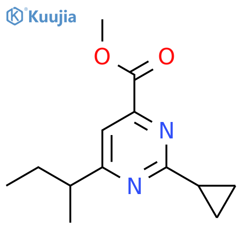Methyl 6-(butan-2-yl)-2-cyclopropylpyrimidine-4-carboxylate structure