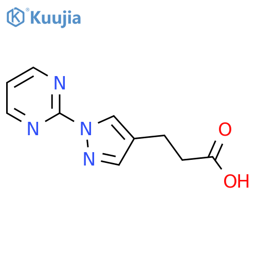 3-[1-(Pyrimidin-2-yl)-1H-pyrazol-4-yl]propanoic acid structure
