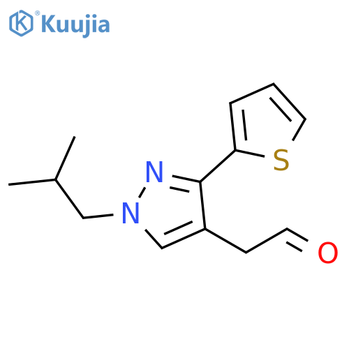 2-(1-isobutyl-3-(thiophen-2-yl)-1H-pyrazol-4-yl)acetaldehyde structure