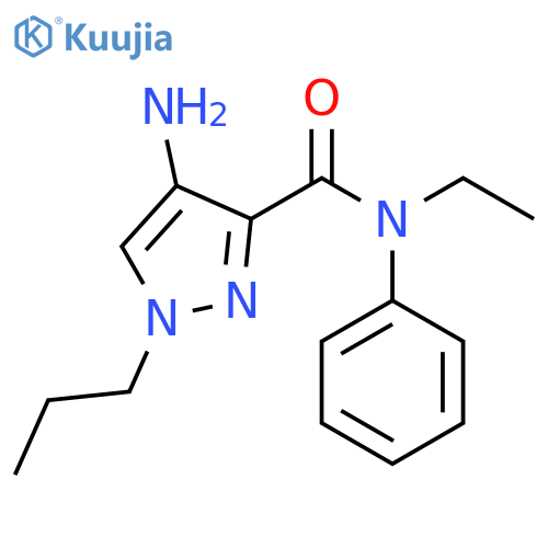 4-amino-N-ethyl-N-phenyl-1-propyl-1H-pyrazole-3-carboxamide structure