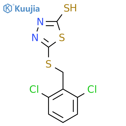 5-{(2,6-dichlorophenyl)methylsulfanyl}-1,3,4-thiadiazole-2-thiol structure