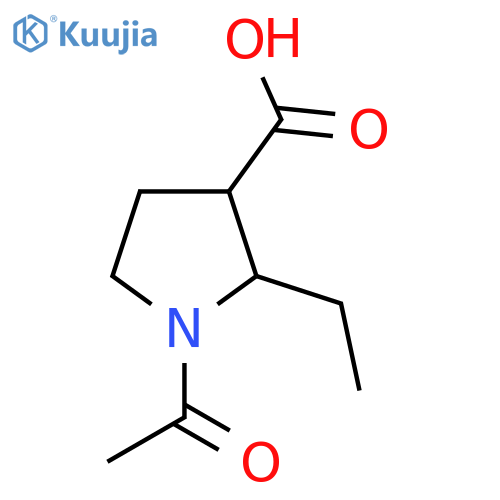 1-Acetyl-2-ethylpyrrolidine-3-carboxylic acid structure
