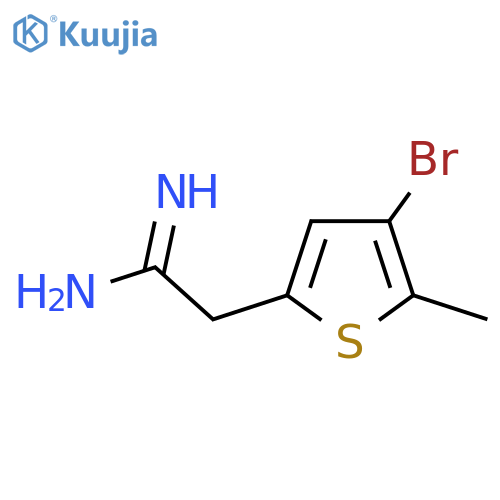2-(4-bromo-5-methylthiophen-2-yl)ethanimidamide structure