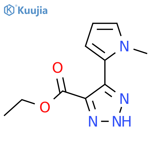 ethyl 5-(1-methyl-1H-pyrrol-2-yl)-1H-1,2,3-triazole-4-carboxylate structure