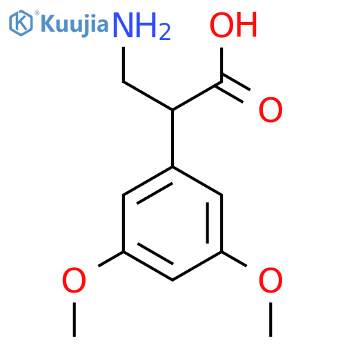 3-Amino-2-(3,5-dimethoxyphenyl)propanoic acid structure