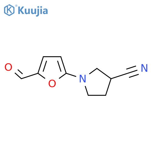 1-(5-Formylfuran-2-yl)pyrrolidine-3-carbonitrile structure