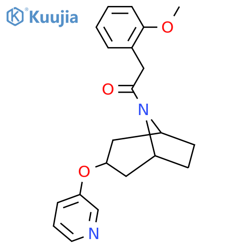 2-(2-methoxyphenyl)-1-3-(pyridin-3-yloxy)-8-azabicyclo3.2.1octan-8-ylethan-1-one structure