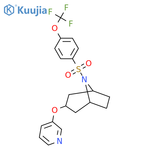 3-(pyridin-3-yloxy)-8-[4-(trifluoromethoxy)benzenesulfonyl]-8-azabicyclo[3.2.1]octane structure