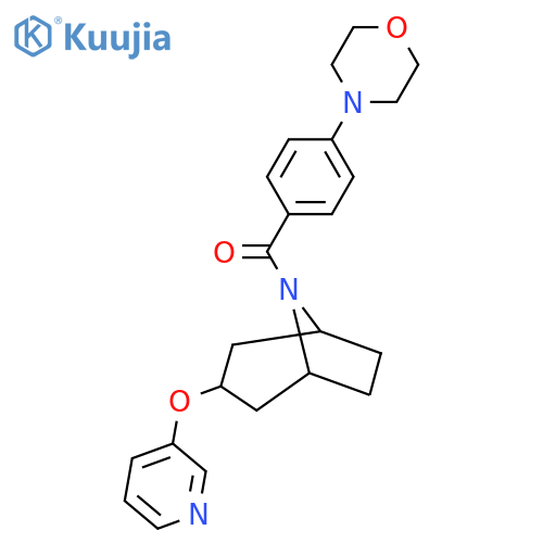 8-4-(morpholin-4-yl)benzoyl-3-(pyridin-3-yloxy)-8-azabicyclo3.2.1octane structure