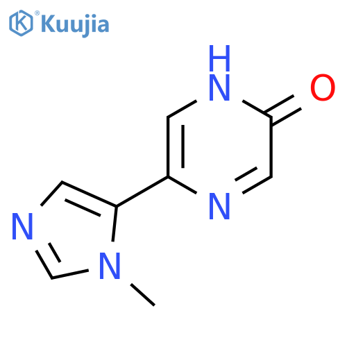 2(1H)-Pyrazinone, 5-(1-methyl-1H-imidazol-5-yl)- structure