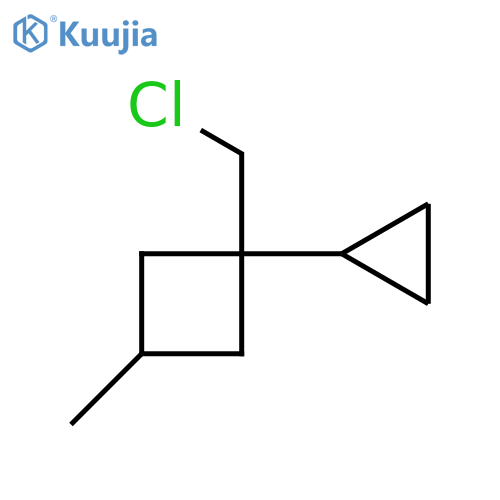 1-(Chloromethyl)-1-cyclopropyl-3-methylcyclobutane structure