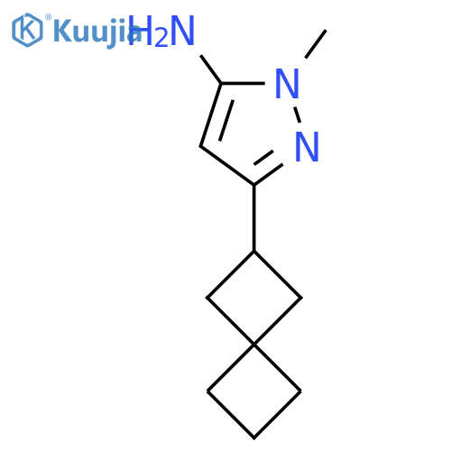 1-methyl-3-{spiro[3.3]heptan-2-yl}-1H-pyrazol-5-amine structure
