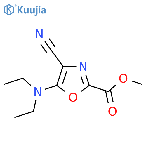 Methyl 4-cyano-5-(diethylamino)-1,3-oxazole-2-carboxylate structure