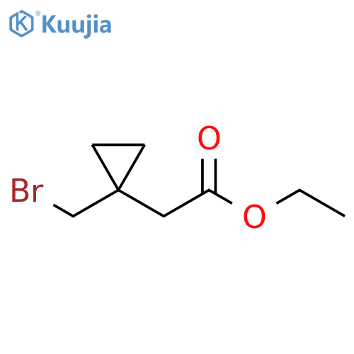 Cyclopropaneacetic acid, 1-(bromomethyl)-, ethyl ester structure