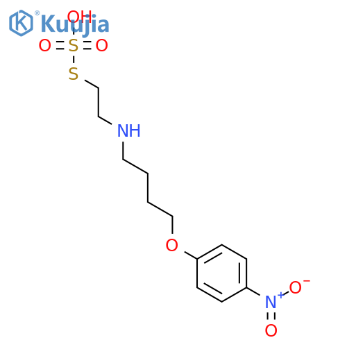S-(2-{[4-(4-nitrophenoxy)butyl]amino}ethyl) hydrogen sulfurothioate structure