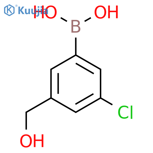 5-Chloro-3-(hydroxymethyl)phenylboronic acid structure