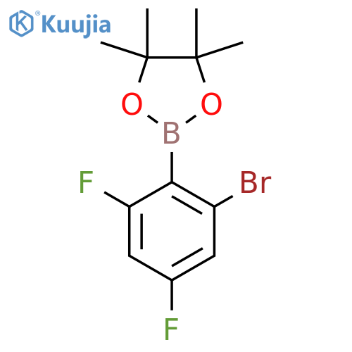 2-(2-bromo-4,6-difluorophenyl)-4,4,5,5-tetramethyl-1,3,2-dioxaborolane structure