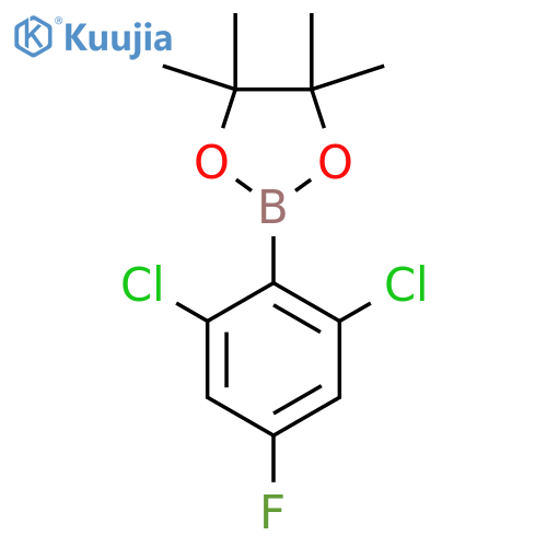 2-(2,6-dichloro-4-fluorophenyl)-4,4,5,5-tetramethyl-1,3,2-dioxaborolane structure