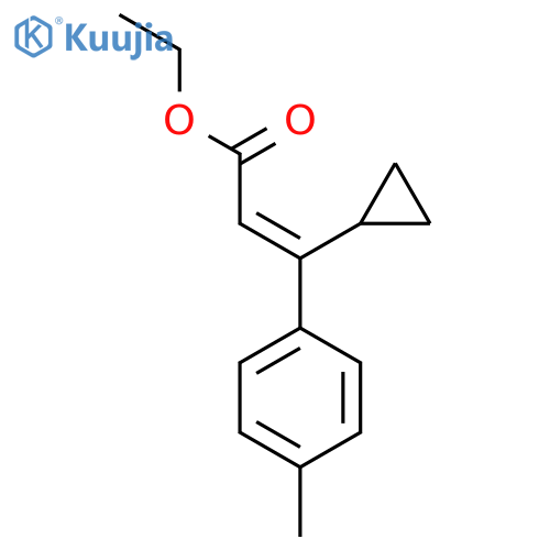 ethyl (2E)-3-cyclopropyl-3-(4-methylphenyl)prop-2-enoate structure