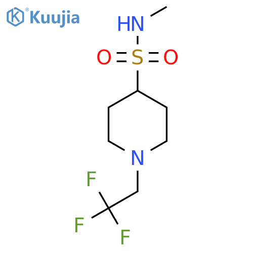 N-methyl-1-(2,2,2-trifluoroethyl)piperidine-4-sulfonamide structure